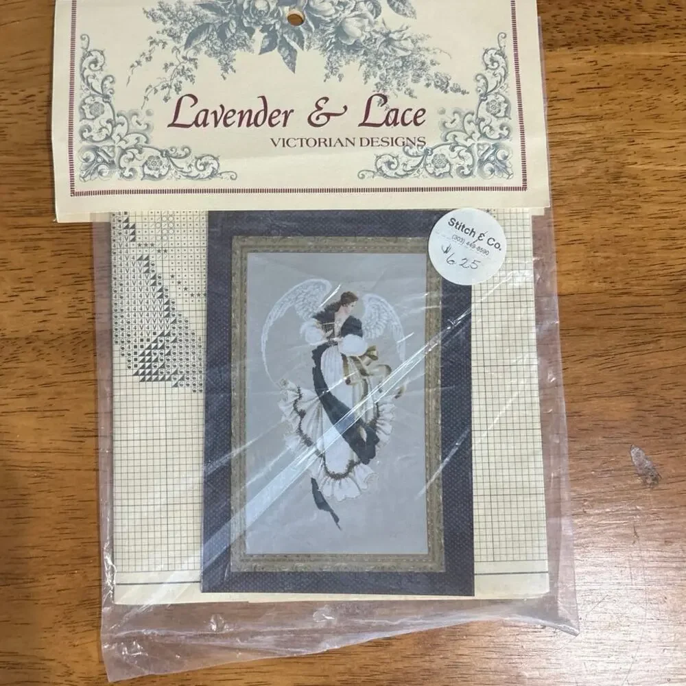 Lavender & Lace Victorian Chart Design Cross Stitch VINTAGE Lot of 4 Patterns